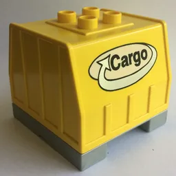 Duplo Train, Intelligent Train Freight Container with Sound and Cargo Logo Print / Yellow