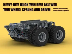 Heavy-Duty Twin Axle with Twin Wheels, sprung and driven