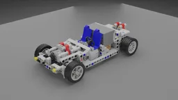 simple 15-blocks-wide chassis with full suspension