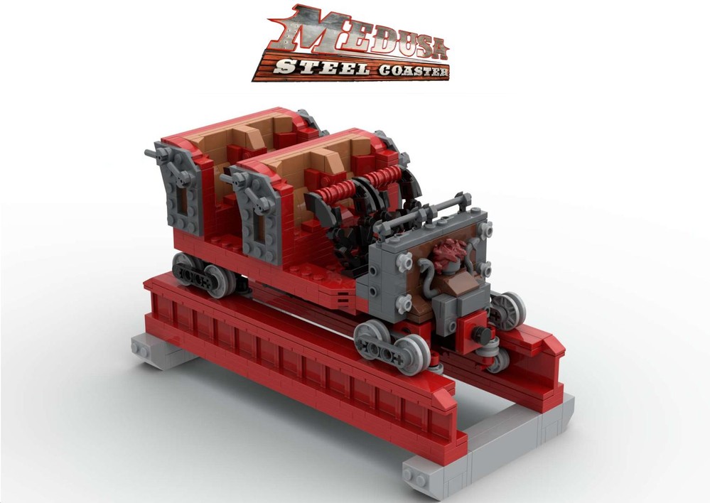 Lego Roller coaster - MEDUSA STEEL COASTER - Six Flags Mexico