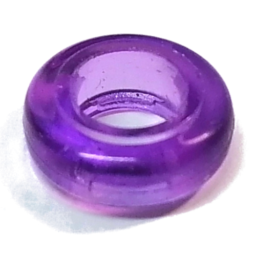 Lego Clikits Bead, Ring, Thick Small with Hole / Trans-Medium Purple