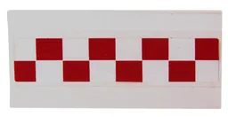 Vehicle, Spoiler / Plow Blade 6 x 3 with Hinge with Red and White Checkered Pattern (Sticker) - Set 3181