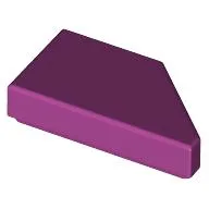 Tile 1 x 2 with Stud Notch Left / Magenta