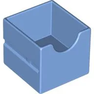 Duplo Drawer 2 x 2 with Semicircle Cutout / Medium Blue