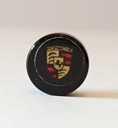 Tile, Round 1 x 1 with Porsche Logo Pattern (Sticker) - Set 42056