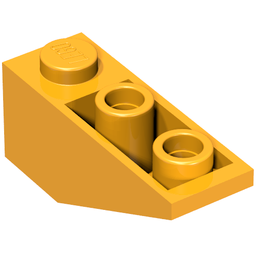 Lego Brick Sloped Inverted 34° 3 x 1 with Internal Stopper / Bright Light Orange