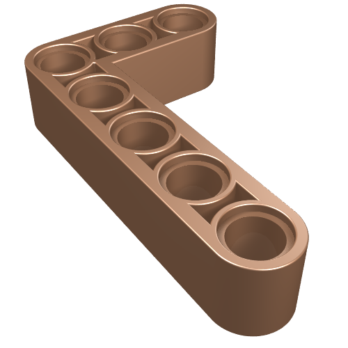 Lego Technic Beam 3 x 5 L-Shape Thick / Copper