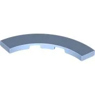 Tile 4 x 4 Curved, Macaroni / Bright Light Blue