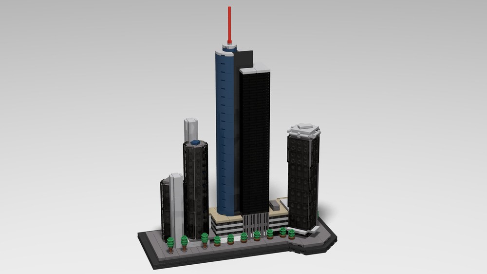 Lego Garden Tower, Main Tower and Eurotheum, Frankfurt, Germany