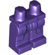 Lego Hips and Dark Purple Legs with Coattails and White Cord Print (Joker) / Dark Purple