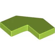 Tile Special 2 x 2 Corner with Cut Corner - Facet / Lime