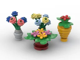 Flower Pot Pack - Minifig Scaled
