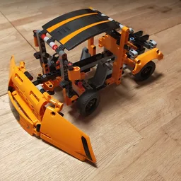 Snowplough with 4 steering wheels