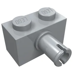 Brick Special 1 x 2 with Pin / Light Bluish Gray
