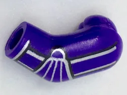 Arm, Left with Silver Stripes and Elbow Pad Pattern
