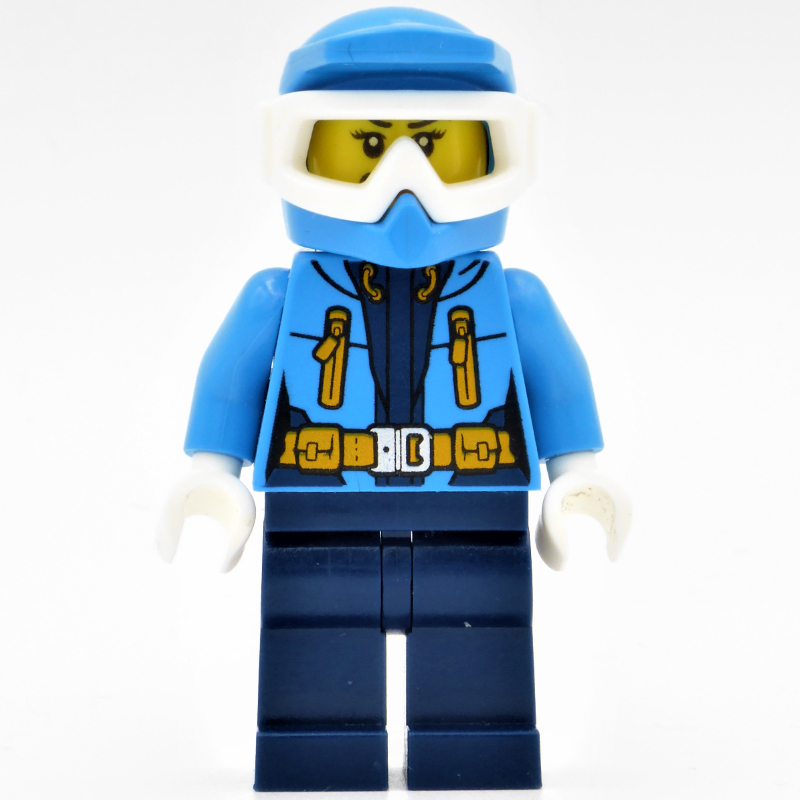 Lego Arctic Explorer, Dirt Bike Helmet, Snow Goggles, Woman