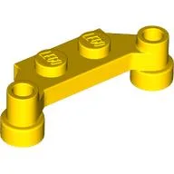 Plate Special 1 x 4 Offset with Bar Holes / Yellow