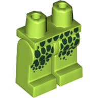 Lego Hips and Lime Legs with Dark Green Snake Scales / Lime