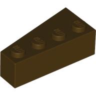 Lego Brick Wedged, Angled 4 x 2 Right / Dark Brown