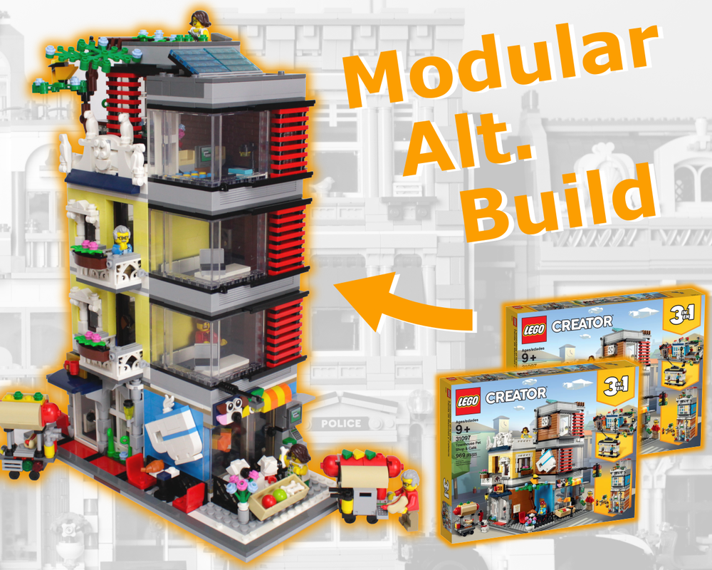 Lego Pet Shop & Cafe Modular Alt Build