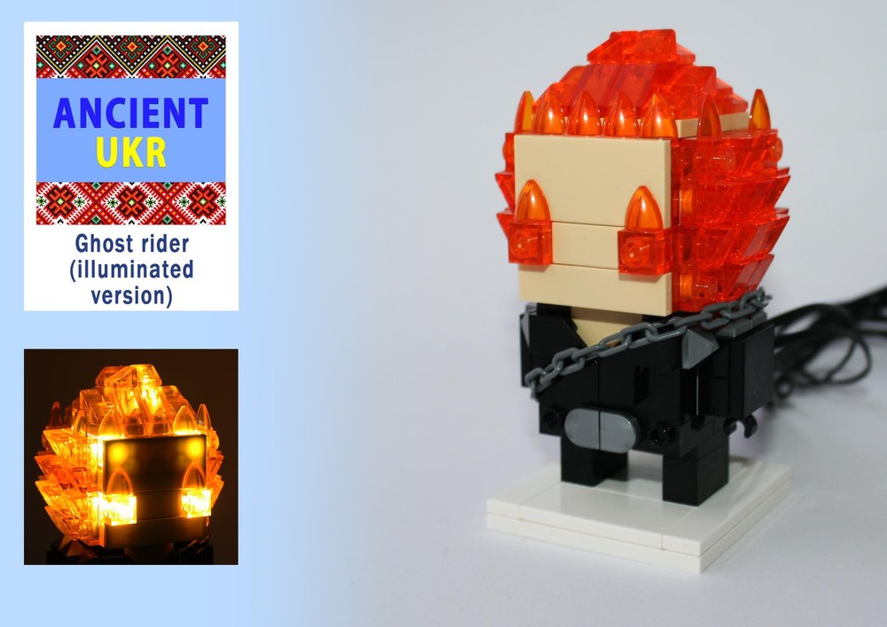 Lego Ghost rider (with glow effect)