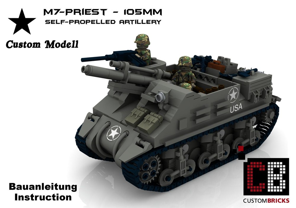 Lego Custom WW2 M7 Priest Artillery