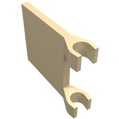 Lego Flag 2 x 2 Square [Thin Clips] / Tan