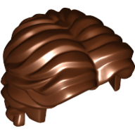 Lego Hair Short Wavy with Center Part / Reddish Brown