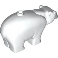 Lego Duplo Animal Polar Bear Adult, Round Eyes / White