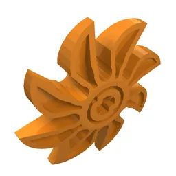 Propeller 8 Blade 5 Diameter / Orange