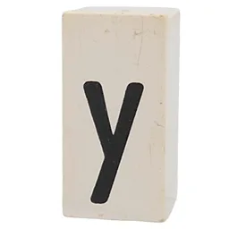 Tile Special 1 x 2 x 5/6 with Stud Hole in End with 'y' Print