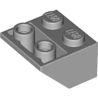 Brick Sloped Inverted 45° 2 x 2 [Ovoid Bottom Pin, Bar-sized Stud Holes] / Light Bluish Gray