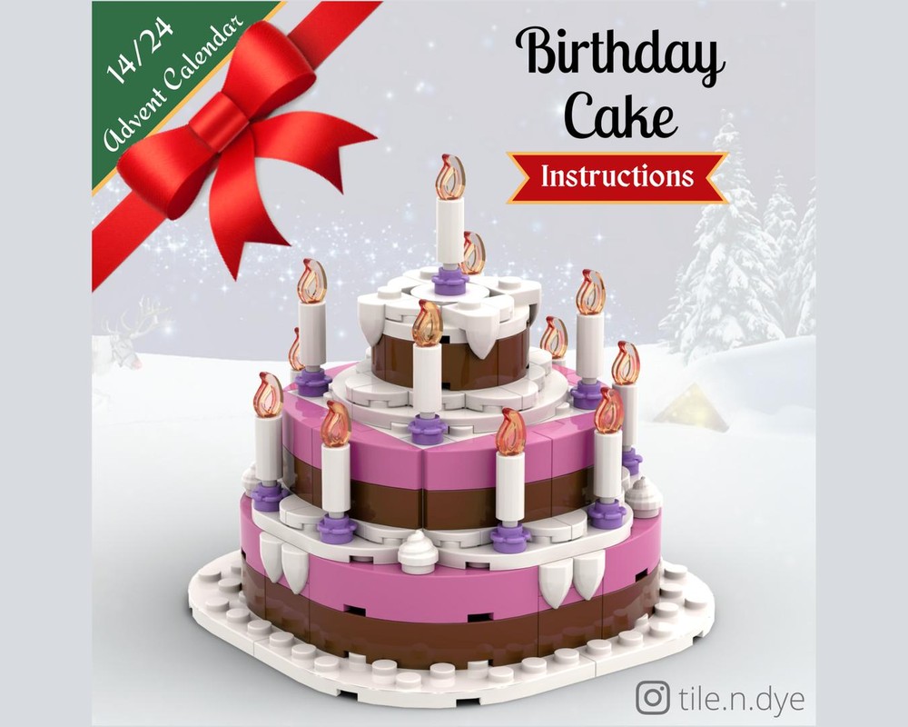 Lego Birthday Cake - LEGO CHRISTMAS MOC FREE INSTRUCTIONS