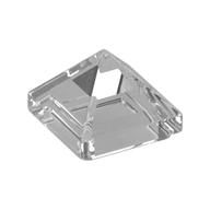 Lego Brick Sloped 45° 1 x 1 x 2/3 Quadruple Convex [Pyramid] / Trans-Clear