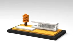 Autumn in Illinois – microscale Farnsworth house