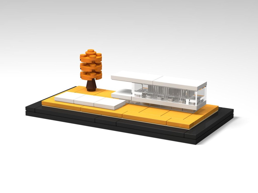 Lego Autumn in Illinois – microscale Farnsworth house