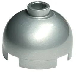 Brick, Round 2 x 2 Dome Top / Flat Silver