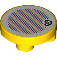 Lego Tile Special Round 2 x 2 Inverted with Bananas and Barcode Print (Sticker)