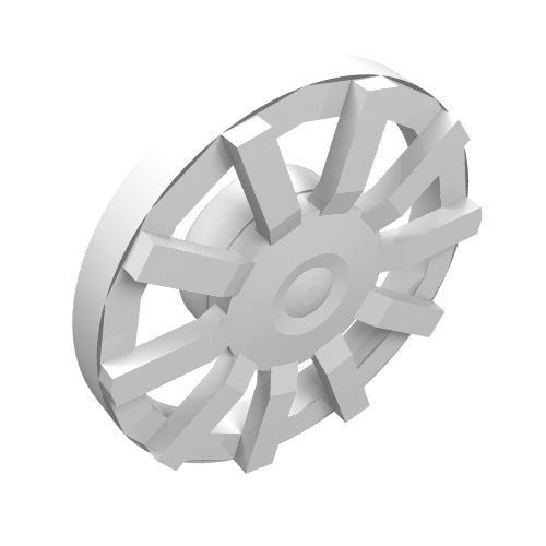 Lego Wheel Cover 10 Spoke - for Wheel 18976 / White