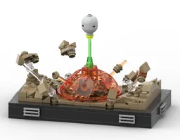 Destruction of Jedha Diorama
