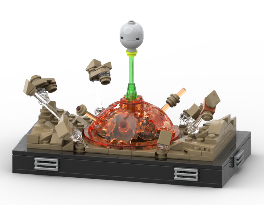 Lego Destruction of Jedha Diorama