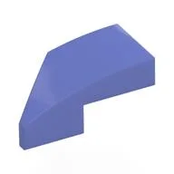 Brick Wedged, Curved 2 x 1 with Stud Notch Right / Blue Violet