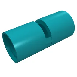Technic Pin Connector Round [Slotted] / Dark Turquoise