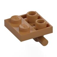 Lego Plate Special 2 x 2 with Horizontal T-Bar Underneath / Medium Nougat