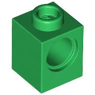Technic Brick 1 x 1 with Pin Hole / Green