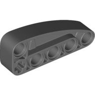 Lego Technic Beam 2 x 5 L-Shape with Quarter Ellipse Thick / Dark Bluish Gray