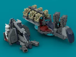 Clone Swamp Speeder vs Droid Carrier