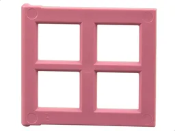 Window 2 x 4 x 3 Pane / Medium Dark Pink