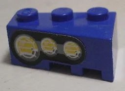Wedge 3 x 2 Left with 3 Round Headlights Pattern Right (Sticker) - Set 8462