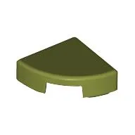 Tile Round 1 x 1 Quarter / Olive Green